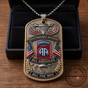 U.S. Army 82nd Airborne Division Dog Tag Necklace