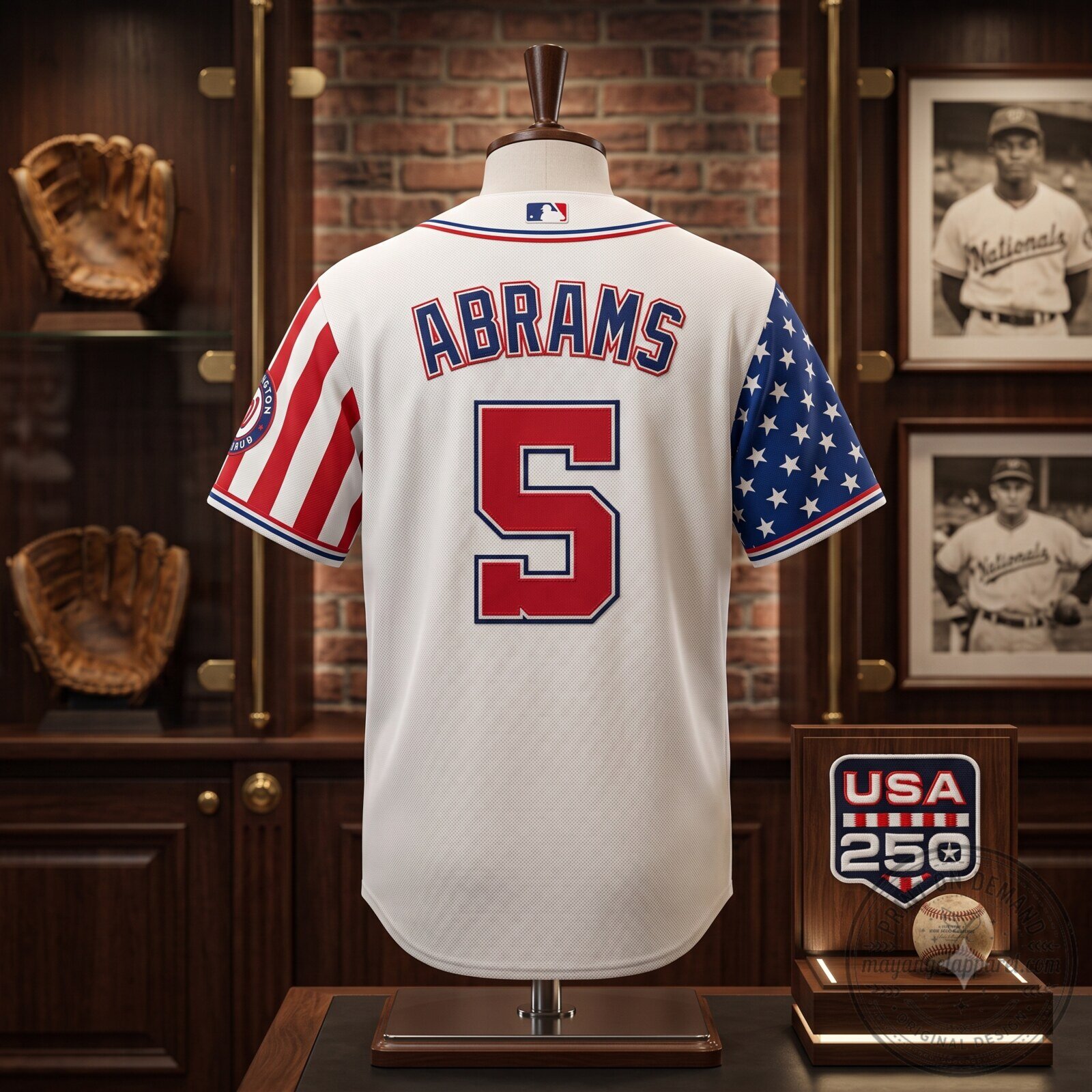 Men's Washington Nationals America 250 Edition Vapor Premier Limited Jersey 5 Men's Washington Nationals America 250 Edition Vapor Premier Limited Jersey
