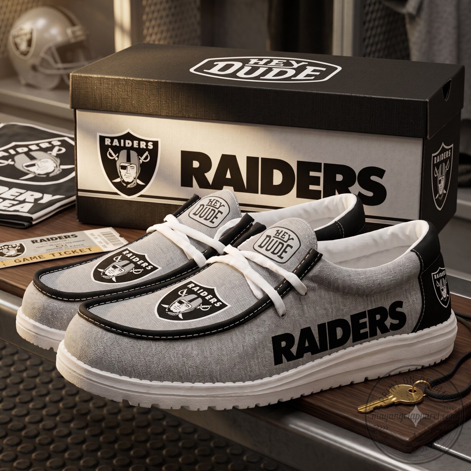 Raiders Football Field Fan Loafer Shoes