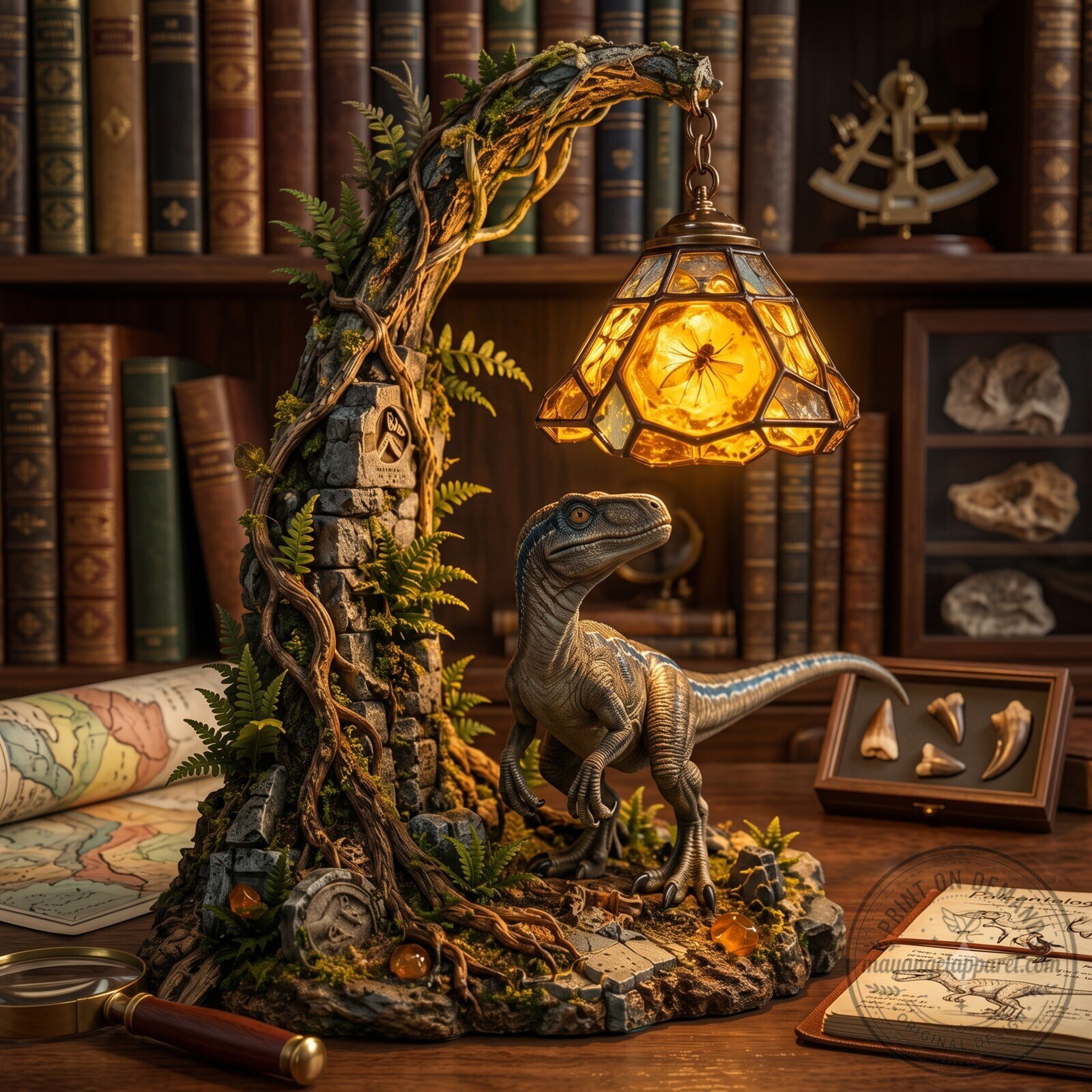 JRSW Bookshelf Figurines Lamp NTNA