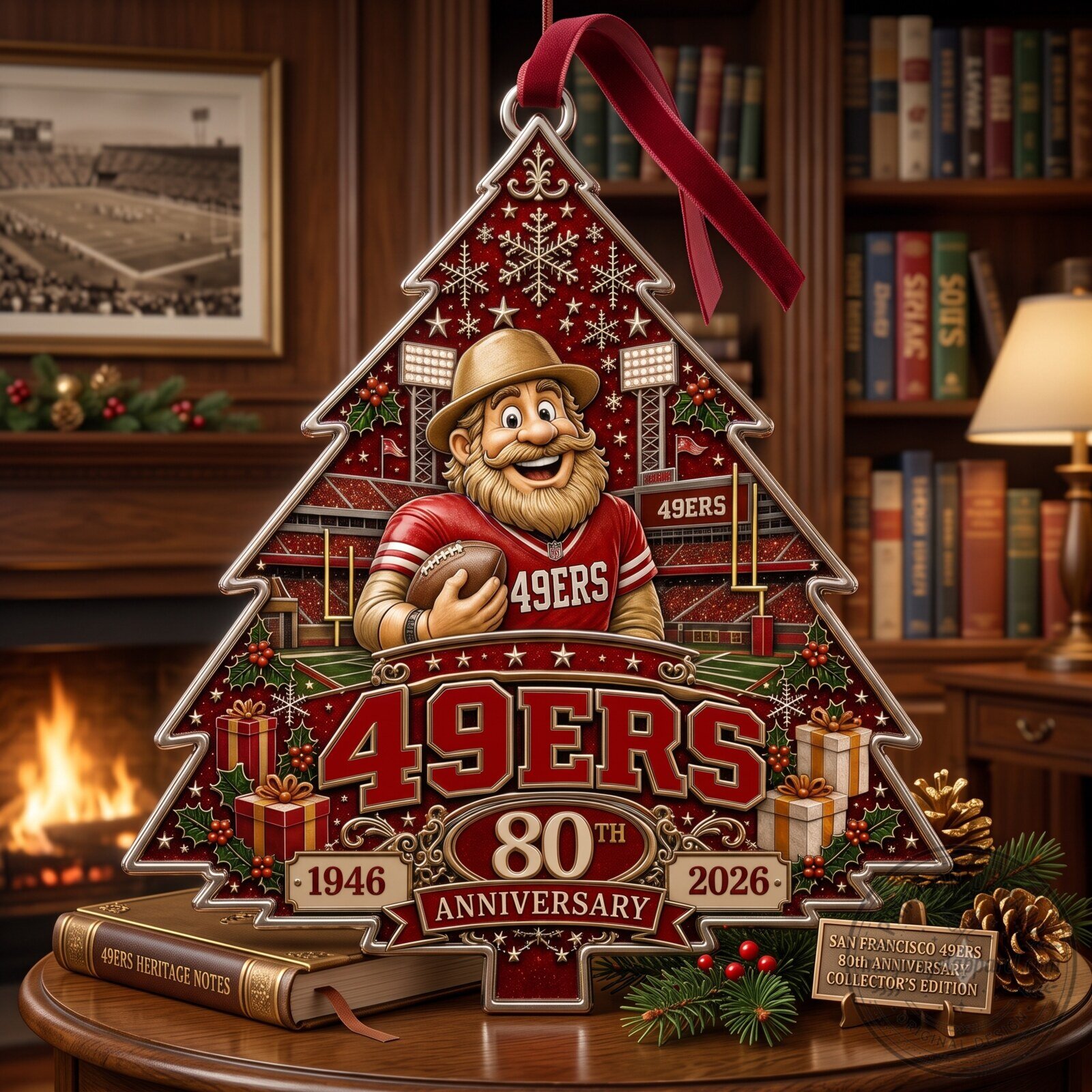 49ers 80th Anniversary Christmas Tree Ornament 2026 3 49ers 80th Anniversary Christmas Tree Ornament 2026
