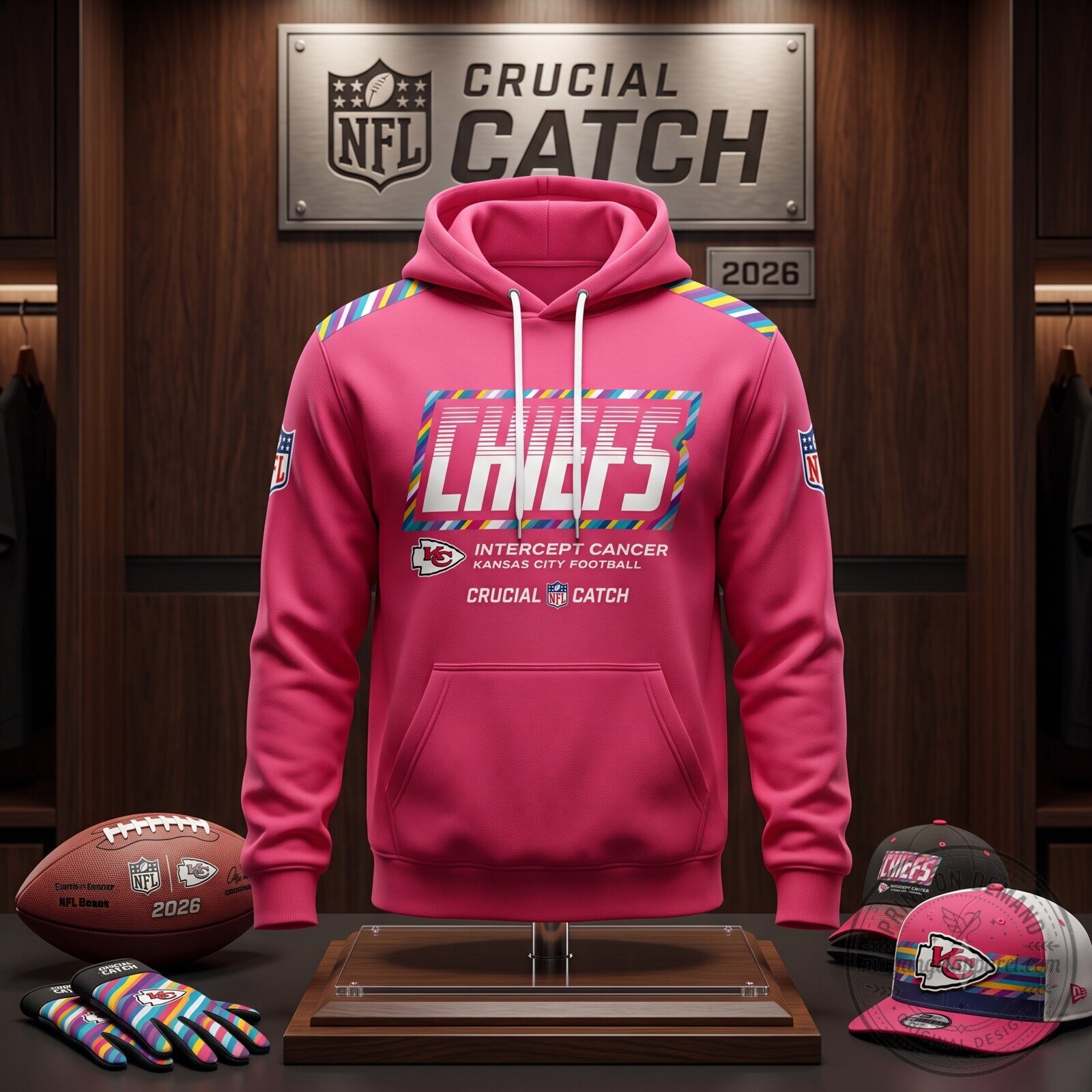 KC NFL 2026 Crucial Catch Pink Hoodie 5 KC NFL 2026 Crucial Catch Pink Hoodie