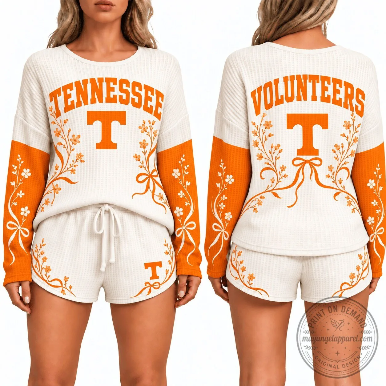 Tennessee Volunteers Women's Waffle Knit Pajamas Set