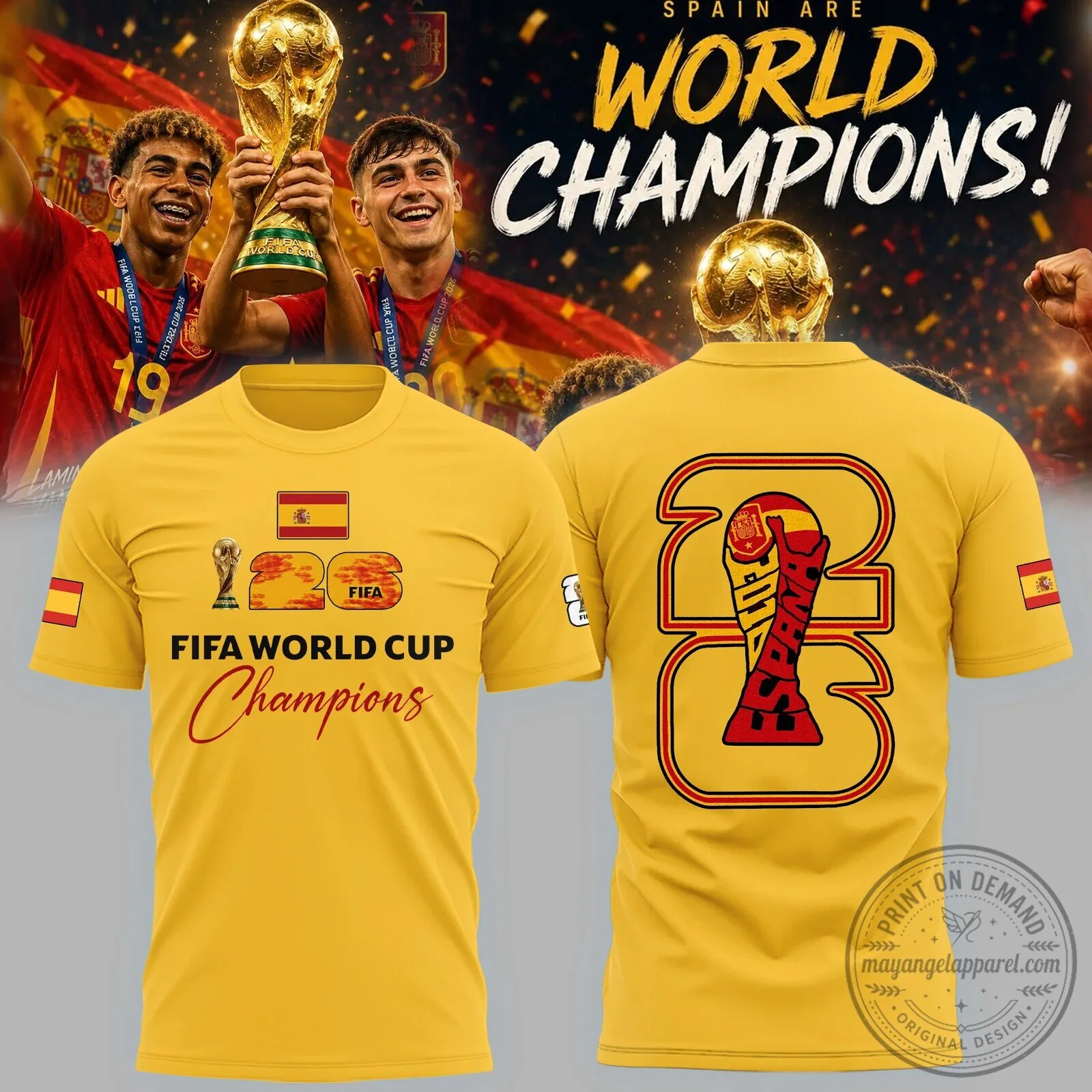 Spain National Football Team FIFA World Cup Champions T-Shirt