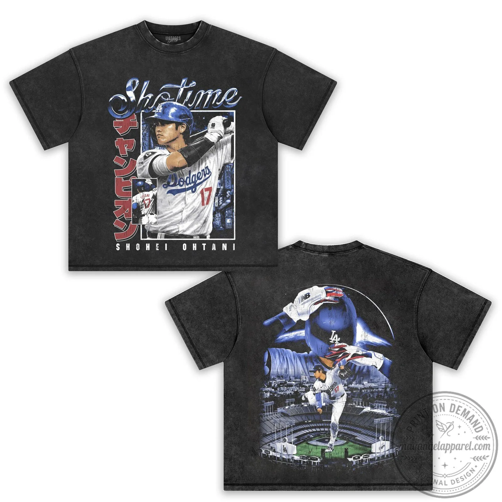 Los Angeles Dodgers Fan T-Shirt featuring Shohei Ohtani 4 Los Angeles Dodgers Fan T-Shirt featuring Shohei Ohtani