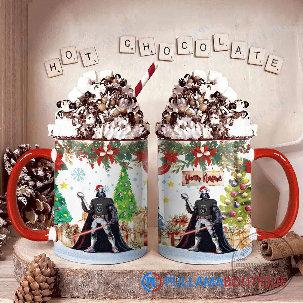Las Vegas Raiders Darth Vader Star Wars Christmas Hot Chocolate Mug