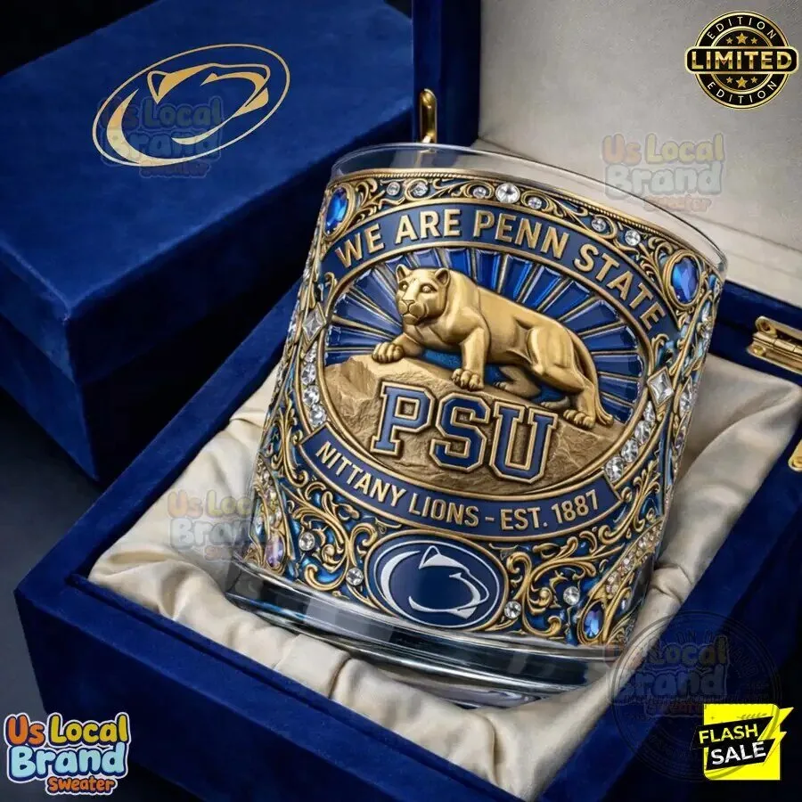 Penn State Nittany Lions We Are Penn State Gold Emblem Drinking Glass 3 Penn State Nittany Lions We Are Penn State Gold Emblem Drinking Glass