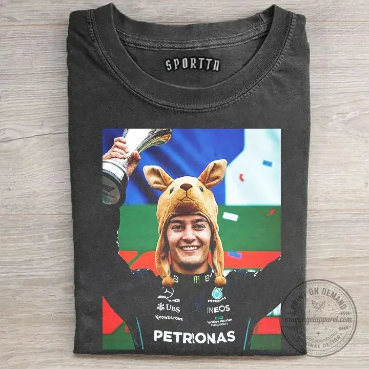 George Russell Formula 1 Champion with Kangaroo Hat T-Shirt