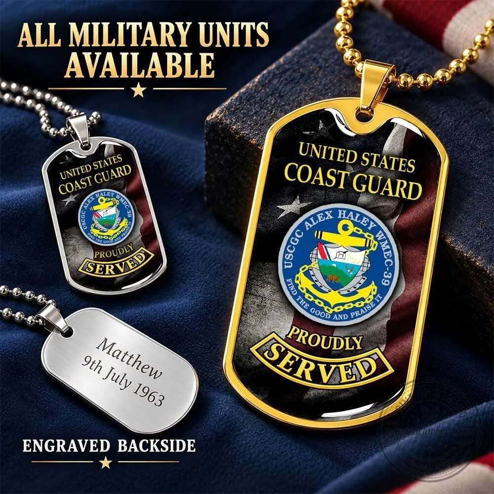 United States Army Proudly Served Engraved Dog Tag Pendant Necklace 12 United States Army Proudly Served Engraved Dog Tag Pendant Necklace