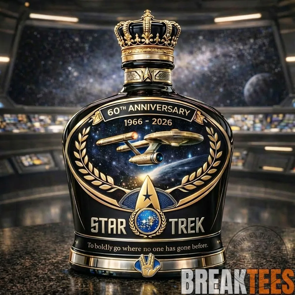Whiskey Bottle with Crown Stopper for the 60th Anniversary of Star Trek