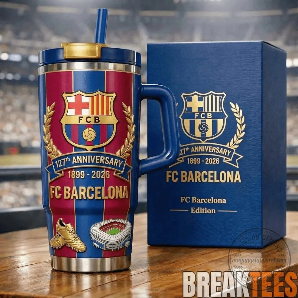 FC Barcelona 127th Anniversary Collector's Edition Stainless Steel Tumbler with Handle