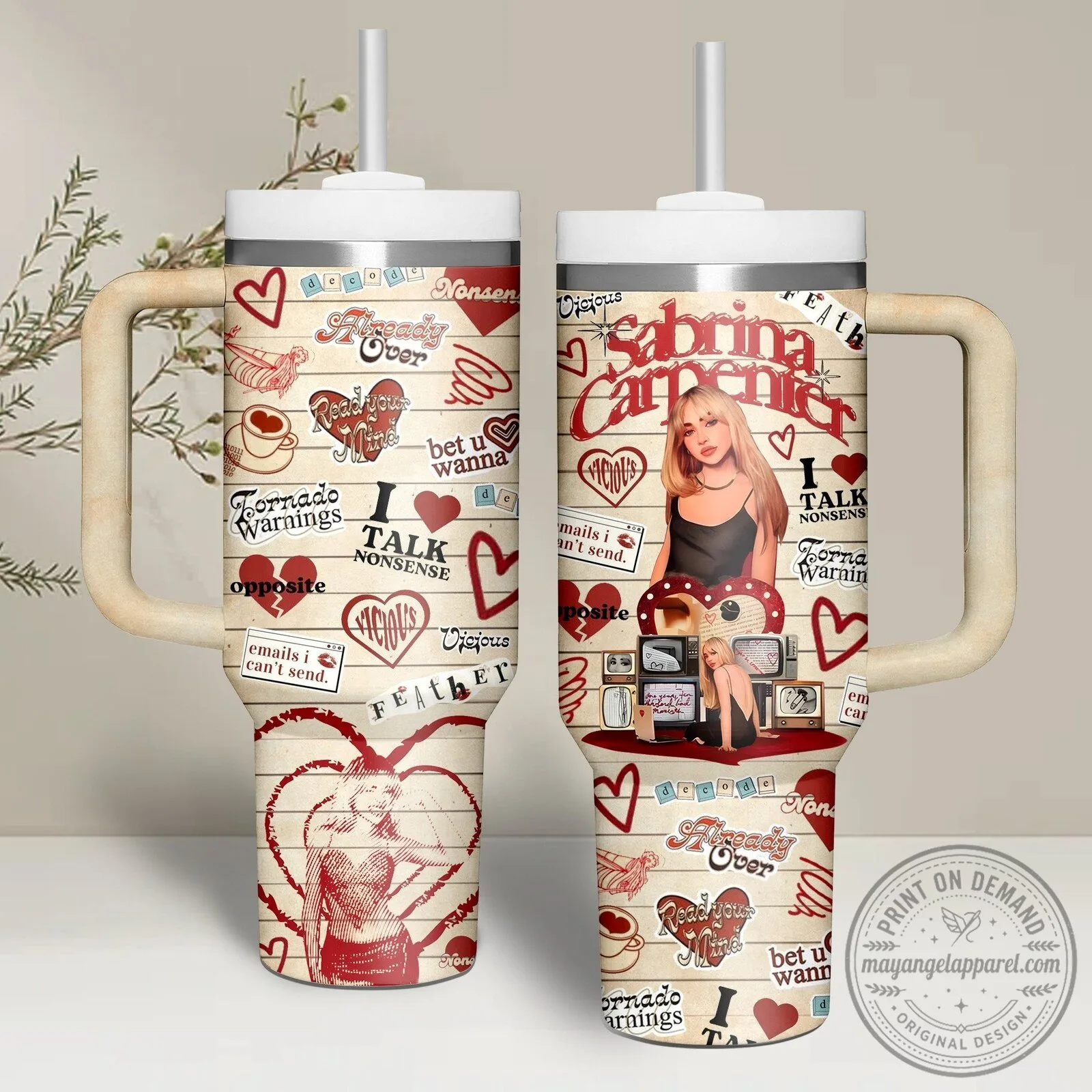 Sabrina Carpenter Talk Tour 40 Ounce Stainless Steel Tumbler 1 Sabrina Carpenter Talk Tour 40 Ounce Stainless Steel Tumbler