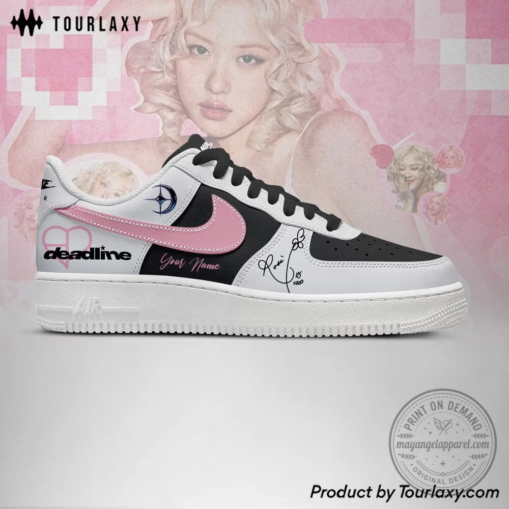 Blackpink Rose World Tour 2026 Custom Name White and Black Sneakers 5 Blackpink Rose World Tour 2026 Custom Name White and Black Sneakers