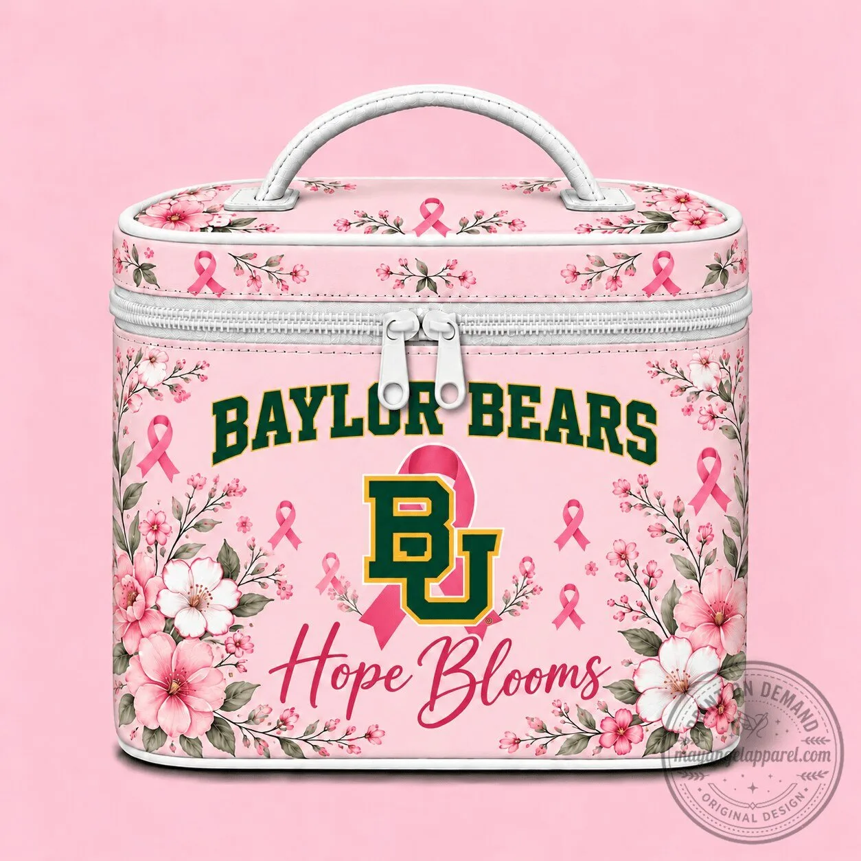 Baylor Bears Hope Blooms Pink Floral Breast Cancer Awareness Bag
