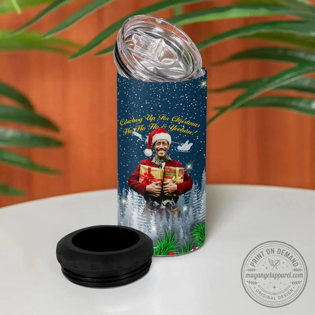 Isom Dart Christmas Cowboy Up For Christmas Ho Ho Yeehaw Can Cooler Tumbler 10 Isom Dart Christmas Cowboy Up For Christmas Ho Ho Yeehaw Can Cooler Tumbler