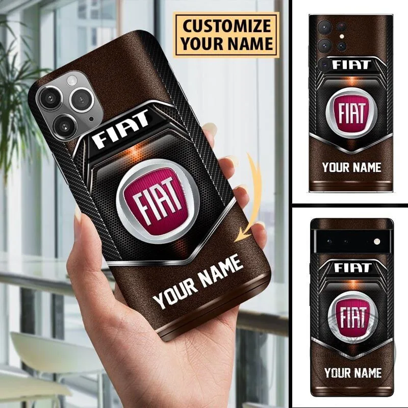 Custom Fiat Logo Carbon Fiber Pattern Personalized Phone Case 12 Custom Fiat Logo Carbon Fiber Pattern Personalized Phone Case