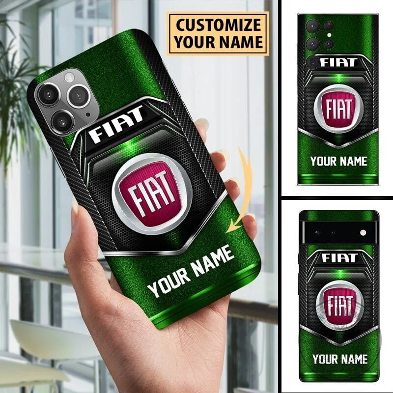 Custom Fiat Logo Carbon Fiber Pattern Personalized Phone Case 14 Custom Fiat Logo Carbon Fiber Pattern Personalized Phone Case