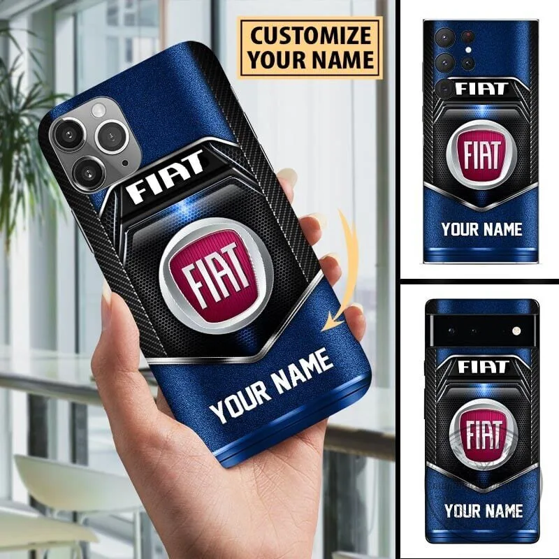 Custom Fiat Logo Carbon Fiber Pattern Personalized Phone Case 15 Custom Fiat Logo Carbon Fiber Pattern Personalized Phone Case