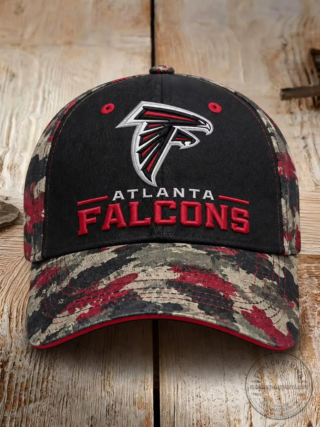 Atlanta Falcons Camouflage Embroidered Adjustable Baseball Cap Hat