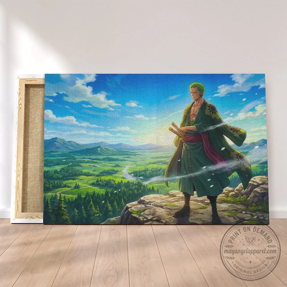 Roronoa Zoro One Piece Anime Manga Character Standing on Cliff Canvas Wall Art 3 Roronoa Zoro One Piece Anime Manga Character Standing on Cliff Canvas Wall Art