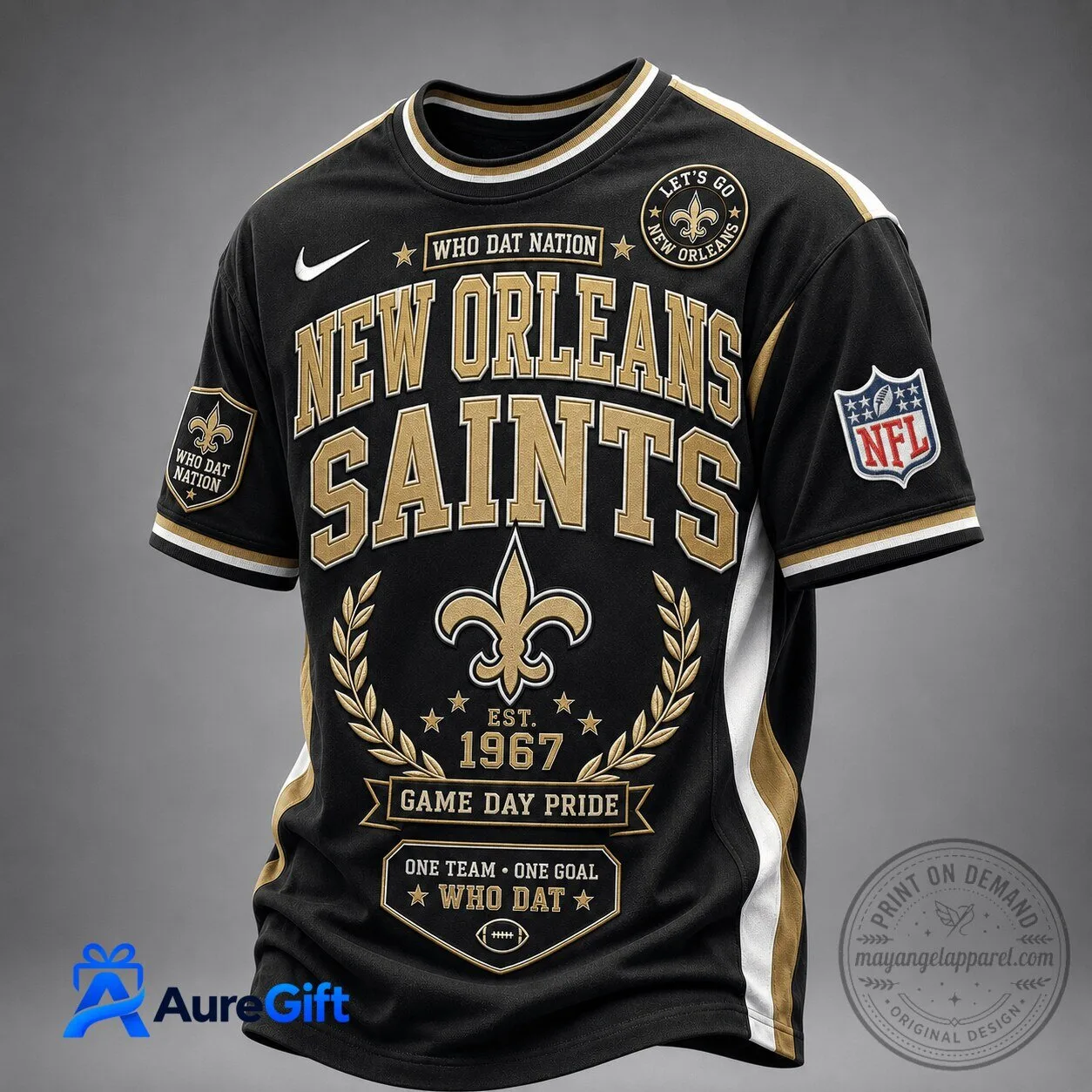 New Orleans Saints NFL Football Game Day Fan Jersey
