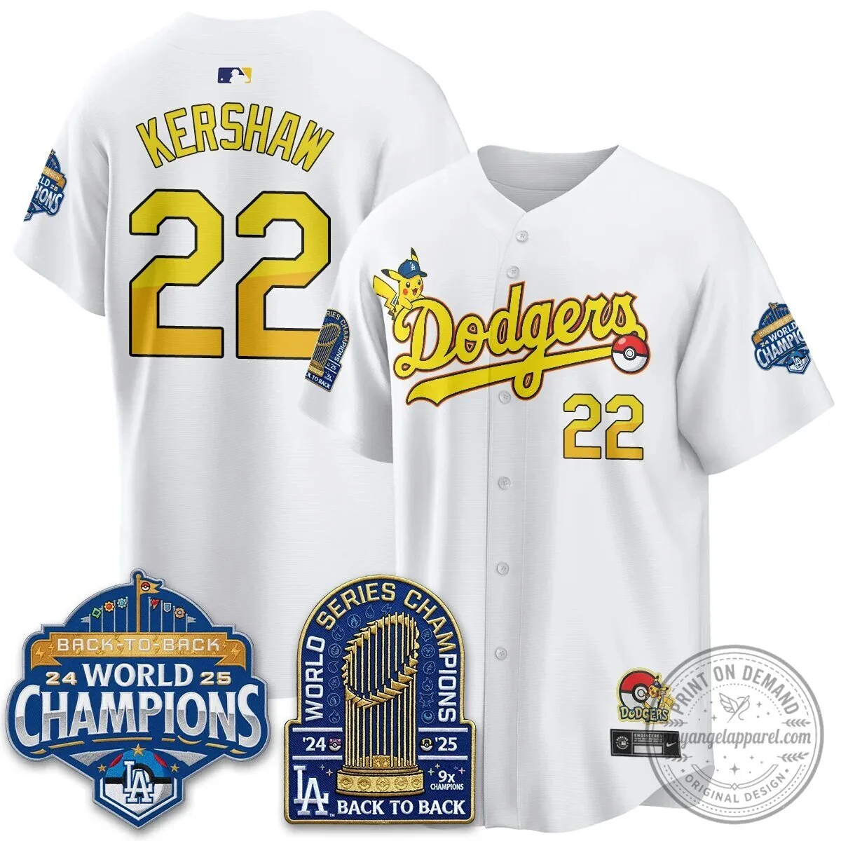 Los Angeles Dodgers Shohei Ohtani Pikachu Baseball Jersey 41 Los Angeles Dodgers Shohei Ohtani Pikachu Baseball Jersey