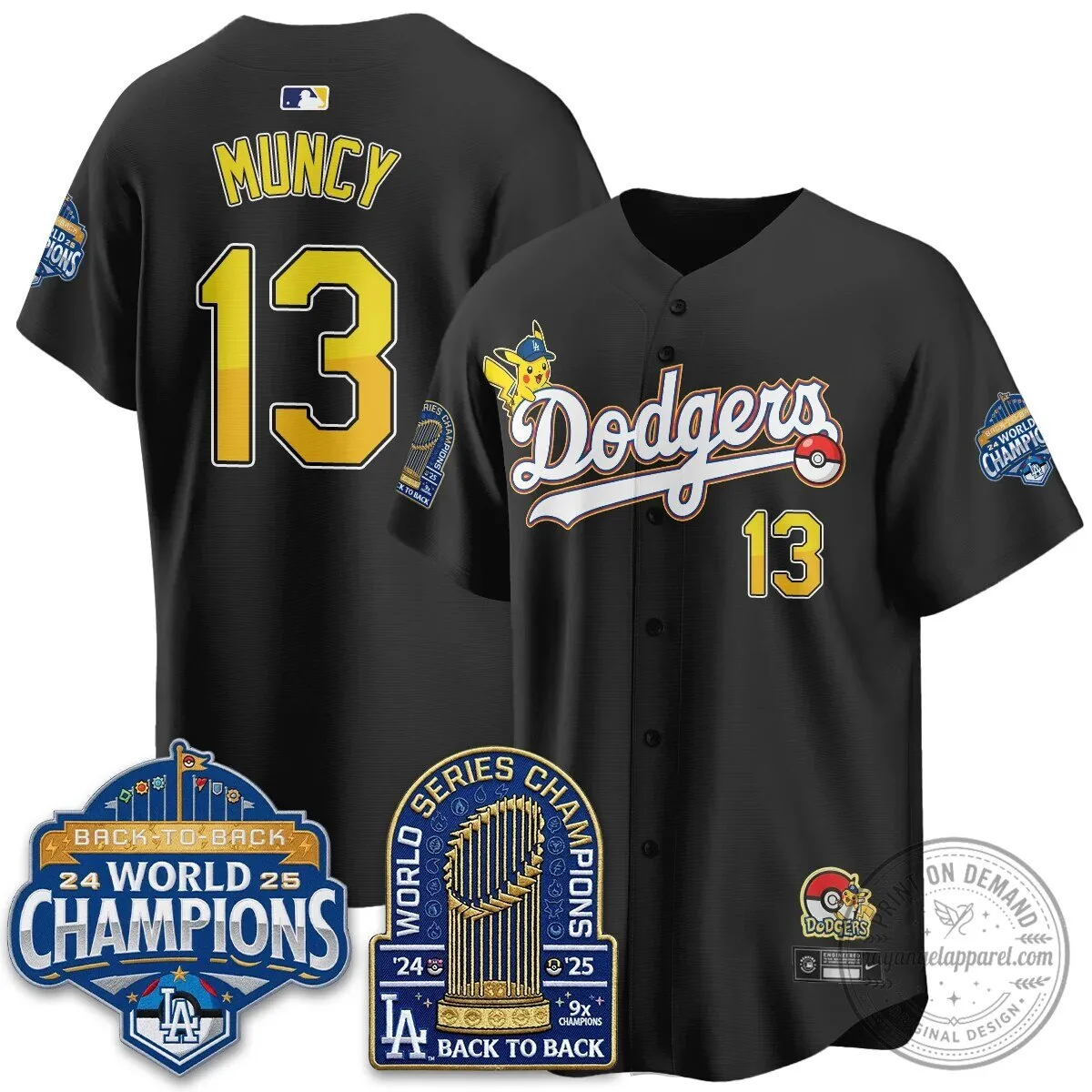 Los Angeles Dodgers Shohei Ohtani Pikachu Baseball Jersey 56 Los Angeles Dodgers Shohei Ohtani Pikachu Baseball Jersey