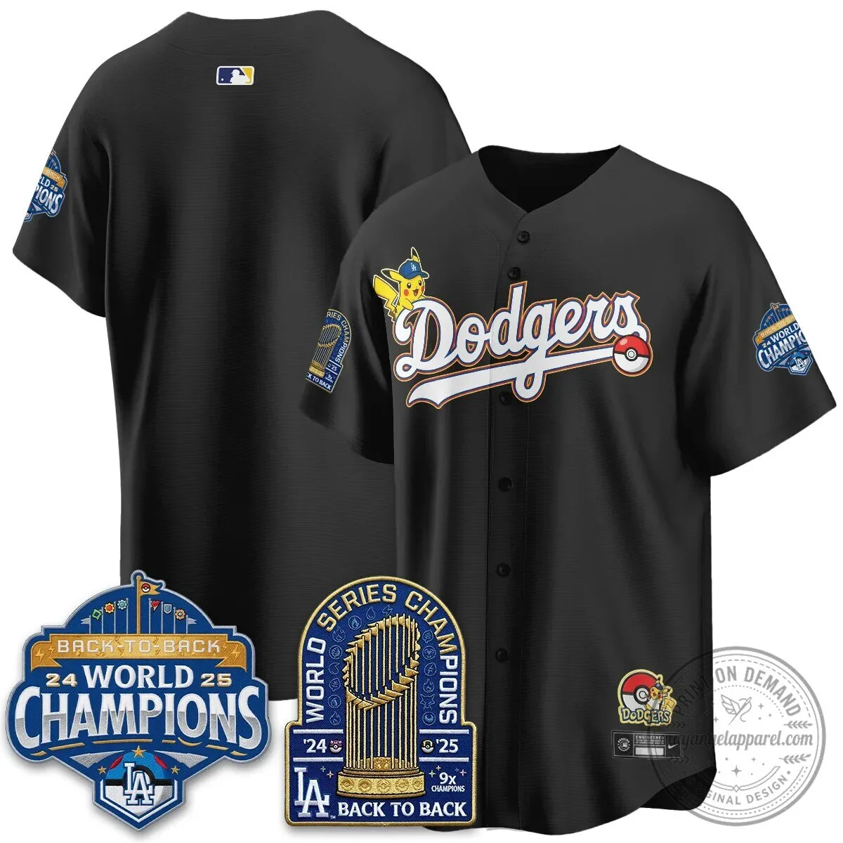 Los Angeles Dodgers Shohei Ohtani Pikachu Baseball Jersey 58 Los Angeles Dodgers Shohei Ohtani Pikachu Baseball Jersey