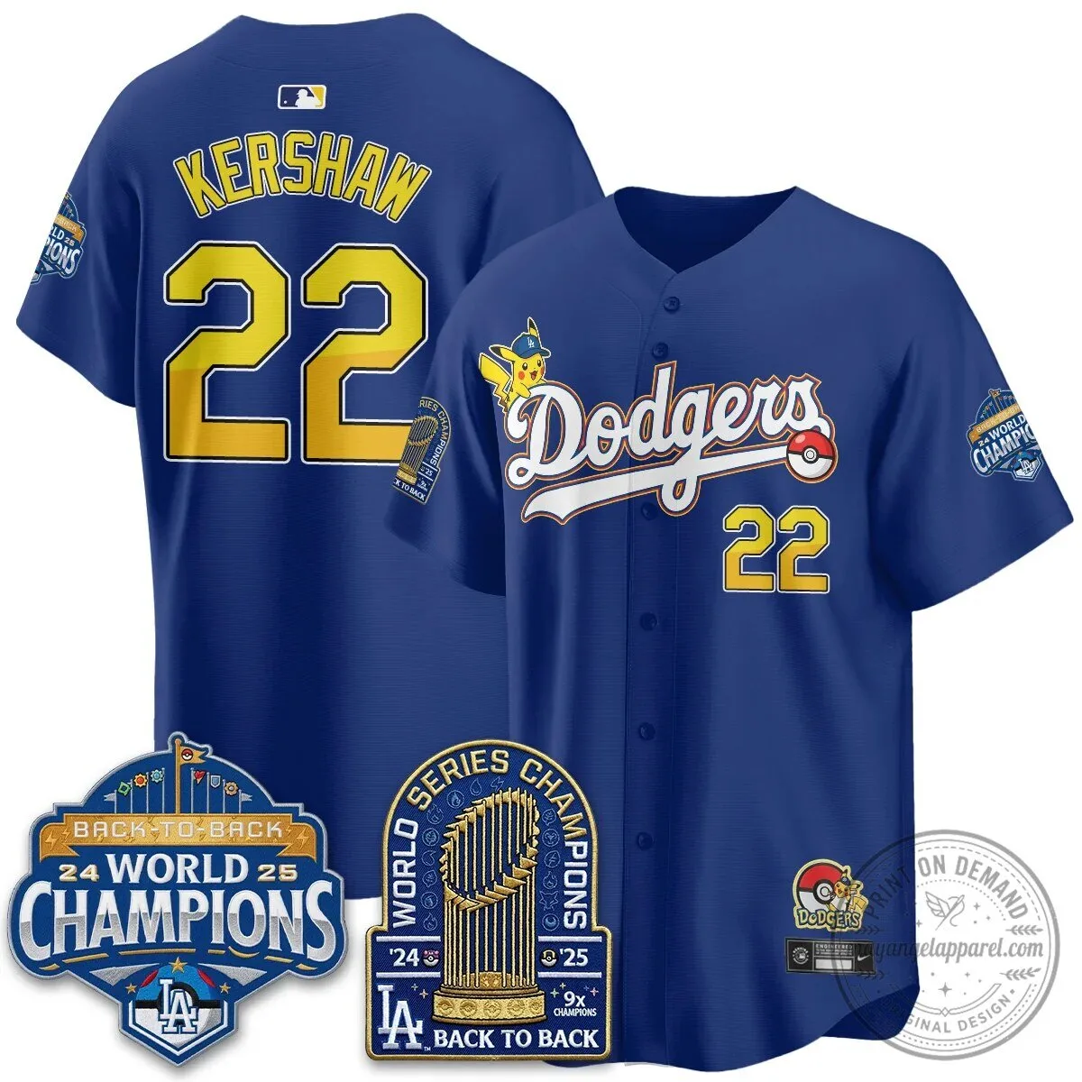 Los Angeles Dodgers Shohei Ohtani Pikachu Baseball Jersey 61 Los Angeles Dodgers Shohei Ohtani Pikachu Baseball Jersey