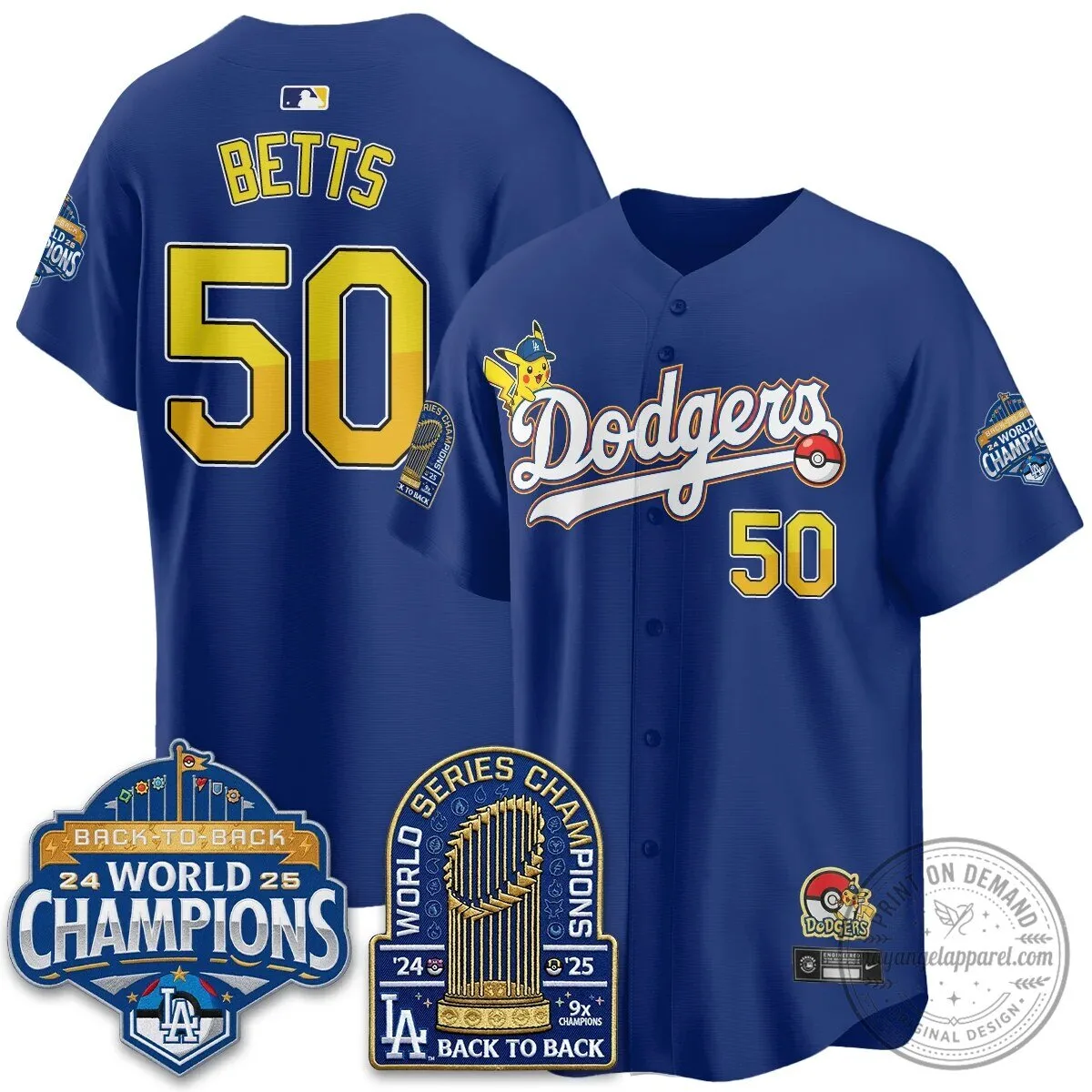 Los Angeles Dodgers Shohei Ohtani Pikachu Baseball Jersey 62 Los Angeles Dodgers Shohei Ohtani Pikachu Baseball Jersey