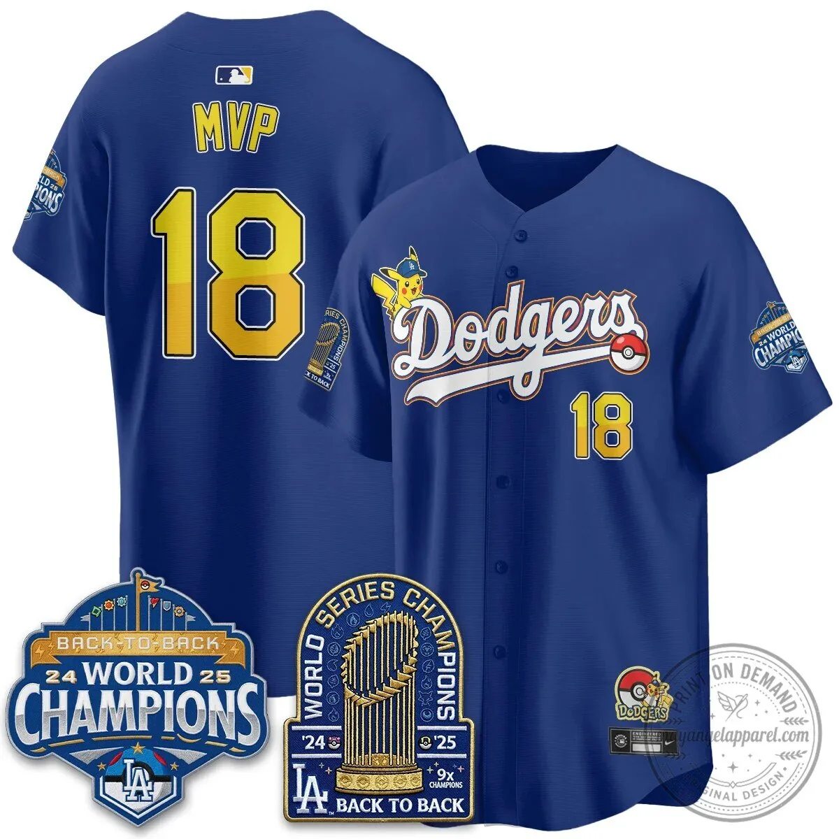 Los Angeles Dodgers Shohei Ohtani Pikachu Baseball Jersey 67 Los Angeles Dodgers Shohei Ohtani Pikachu Baseball Jersey
