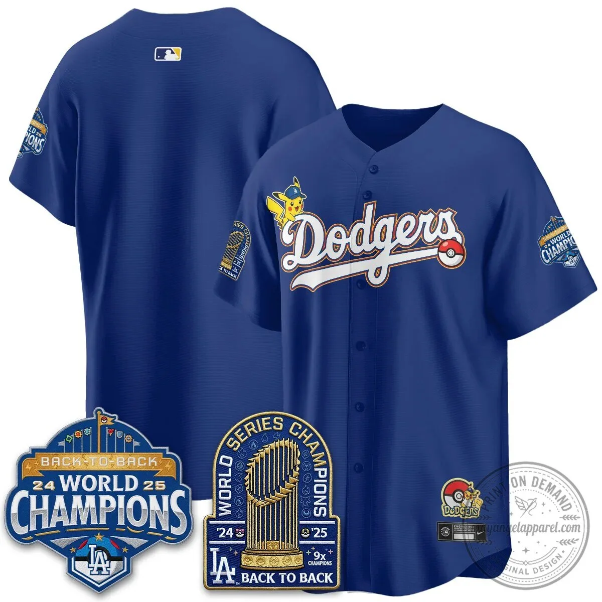 Los Angeles Dodgers Shohei Ohtani Pikachu Baseball Jersey 68 Los Angeles Dodgers Shohei Ohtani Pikachu Baseball Jersey