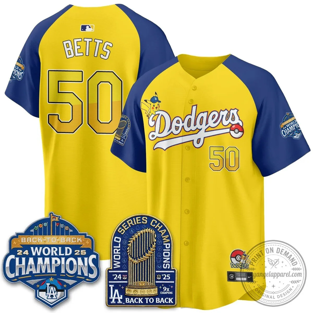 Los Angeles Dodgers Shohei Ohtani Pikachu Baseball Jersey 72 Los Angeles Dodgers Shohei Ohtani Pikachu Baseball Jersey