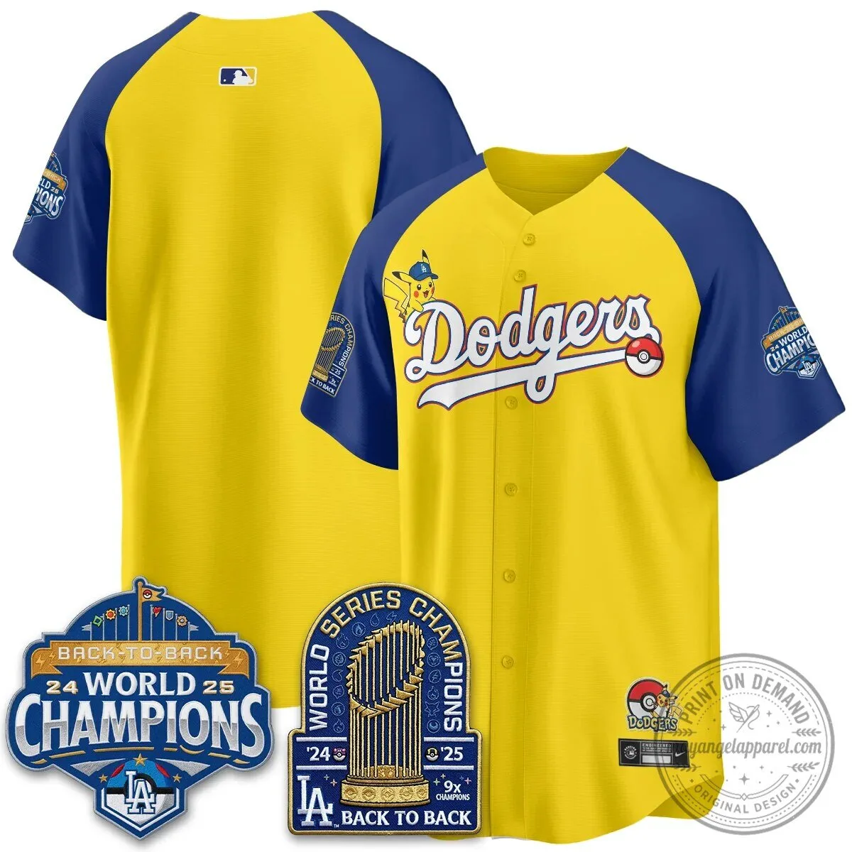 Los Angeles Dodgers Shohei Ohtani Pikachu Baseball Jersey 78 Los Angeles Dodgers Shohei Ohtani Pikachu Baseball Jersey