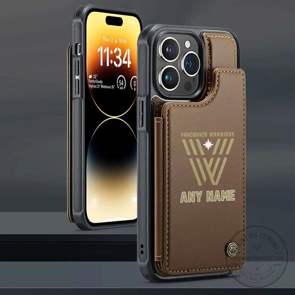 Vancouver Warriors Personalized Leather Phone Case with Custom Name 11 Vancouver Warriors Personalized Leather Phone Case with Custom Name