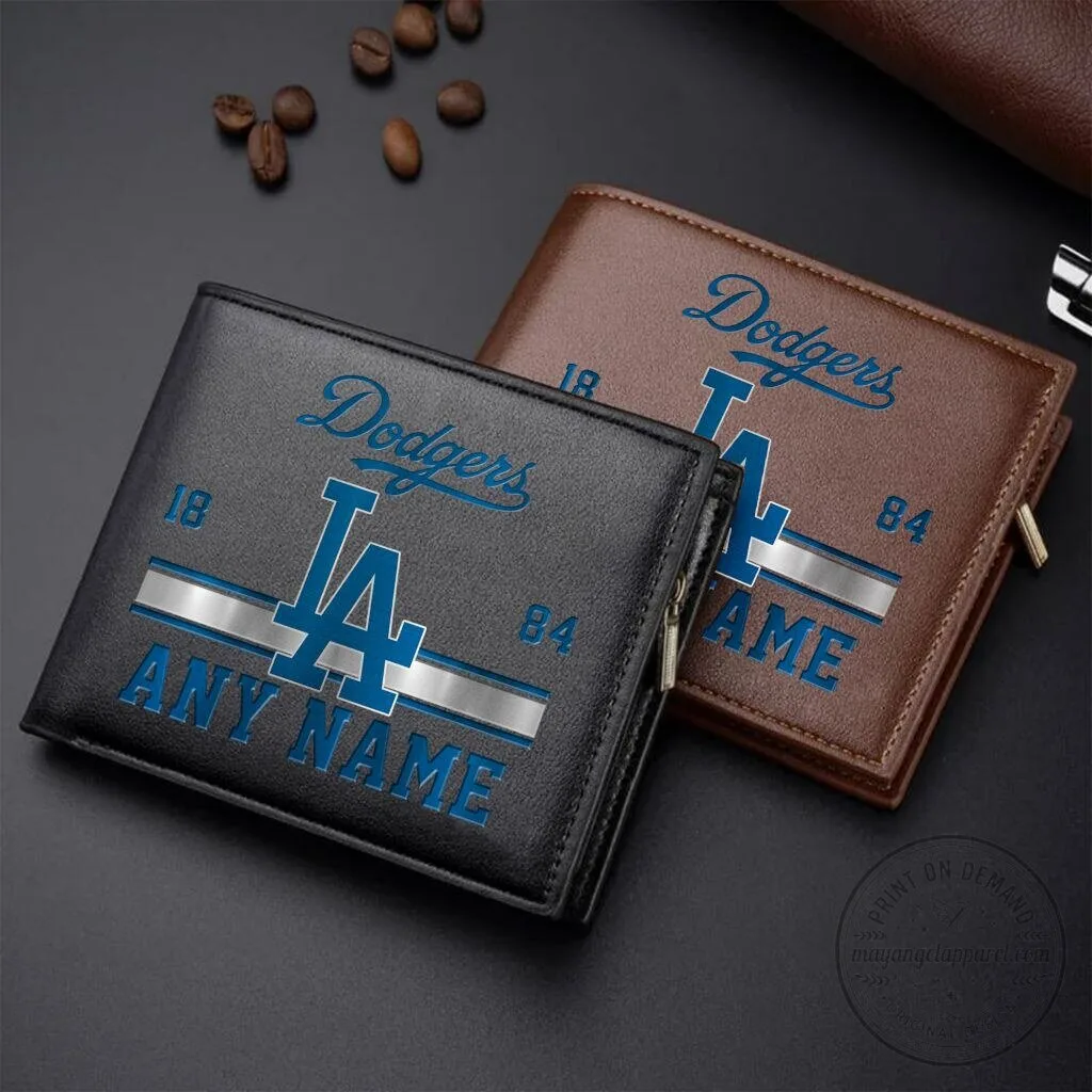 Los Angeles Dodgers Personalized Leather Wallet