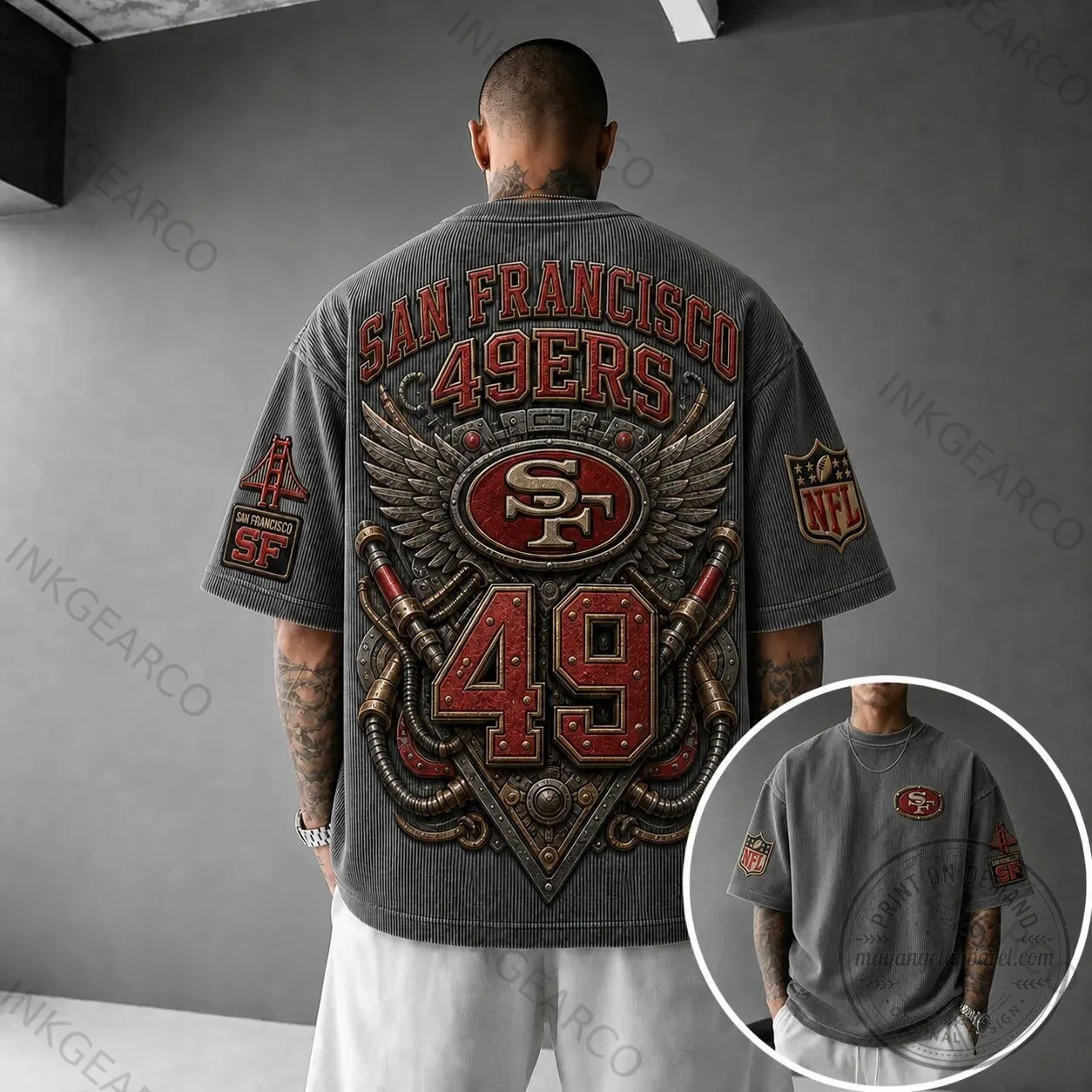San Francisco 49ers NFL Football Team Logo Graphic T-Shirt