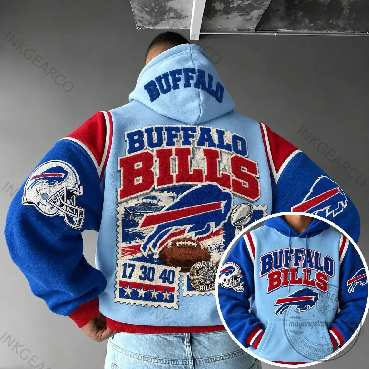 Buffalo Bills American Football Team Fan Varsity Style Hoodie