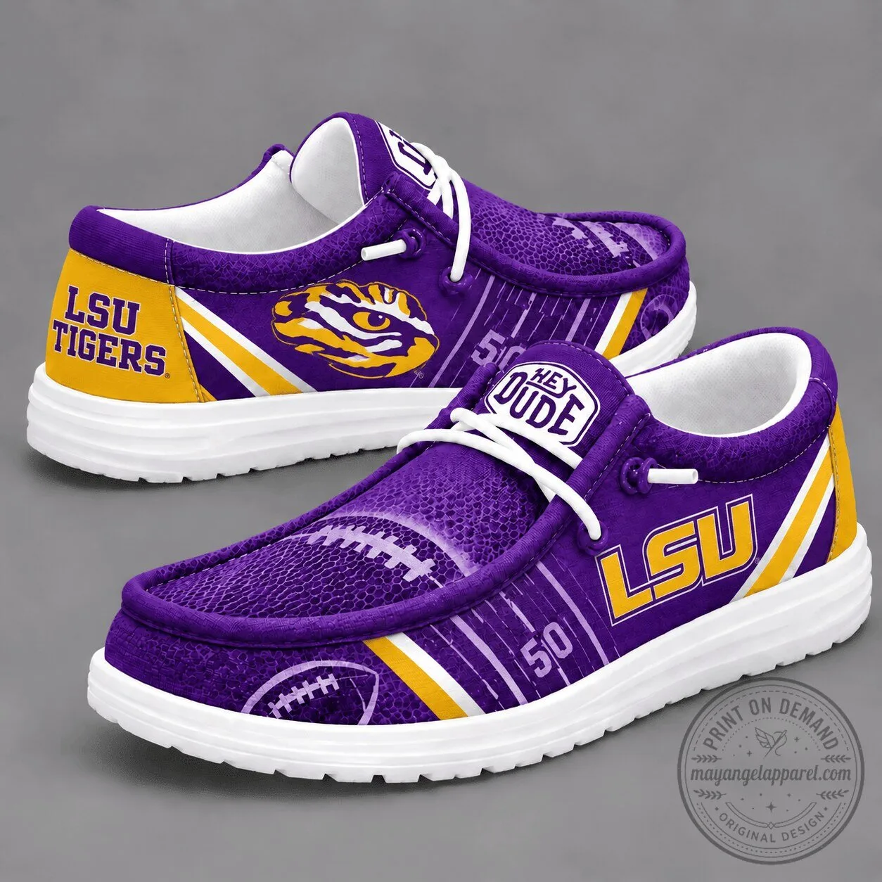Louisiana State University Tigers Football Team Spirit Loafer Shoes