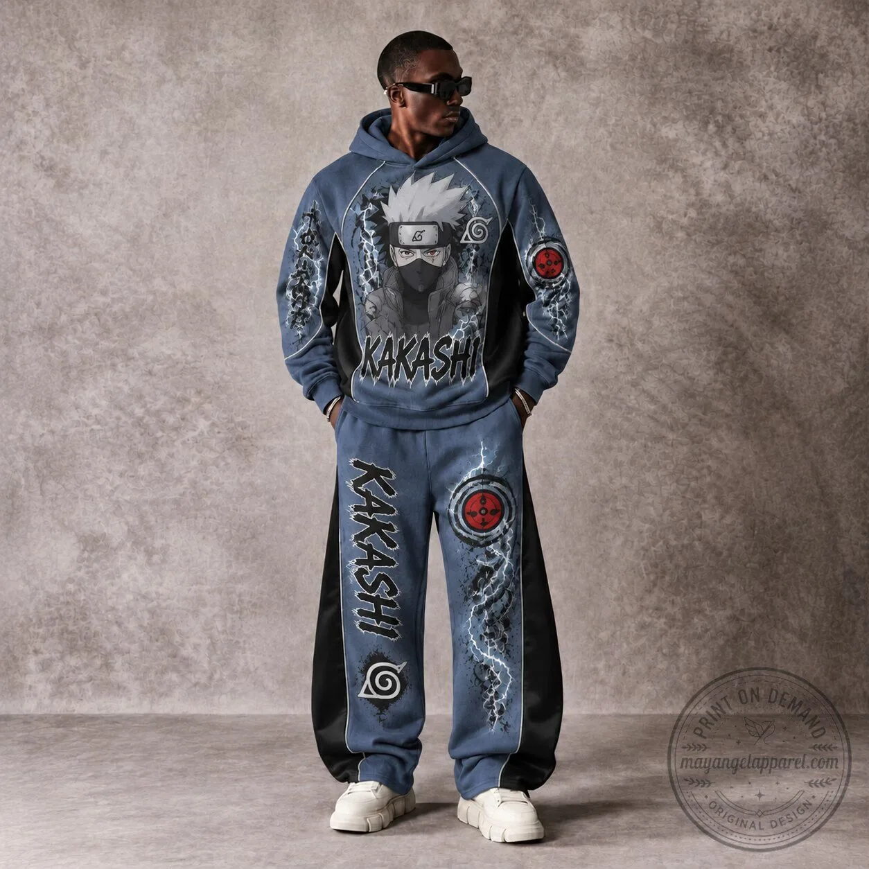Naruto Kakashi Hatake Anime Manga Character Art Print Hoodie