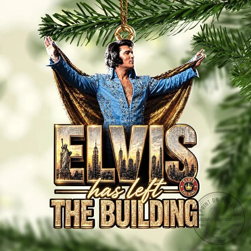 Elvis Presley Has Left The Building Christmas Tree Holiday Ornament Decoration