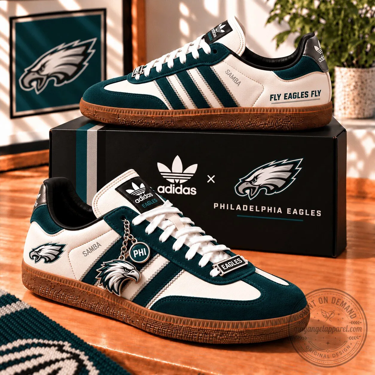 Philadelphia Eagles Custom Low-Top Sneakers - Fly Eagles Fly Sports Fan Shoes
