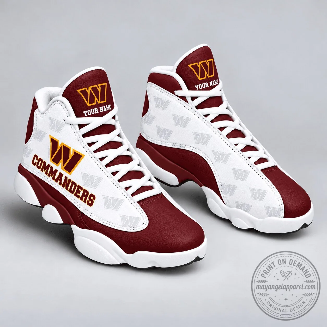 Washington Commanders Personalized Football Team Fan Sneakers Shoes