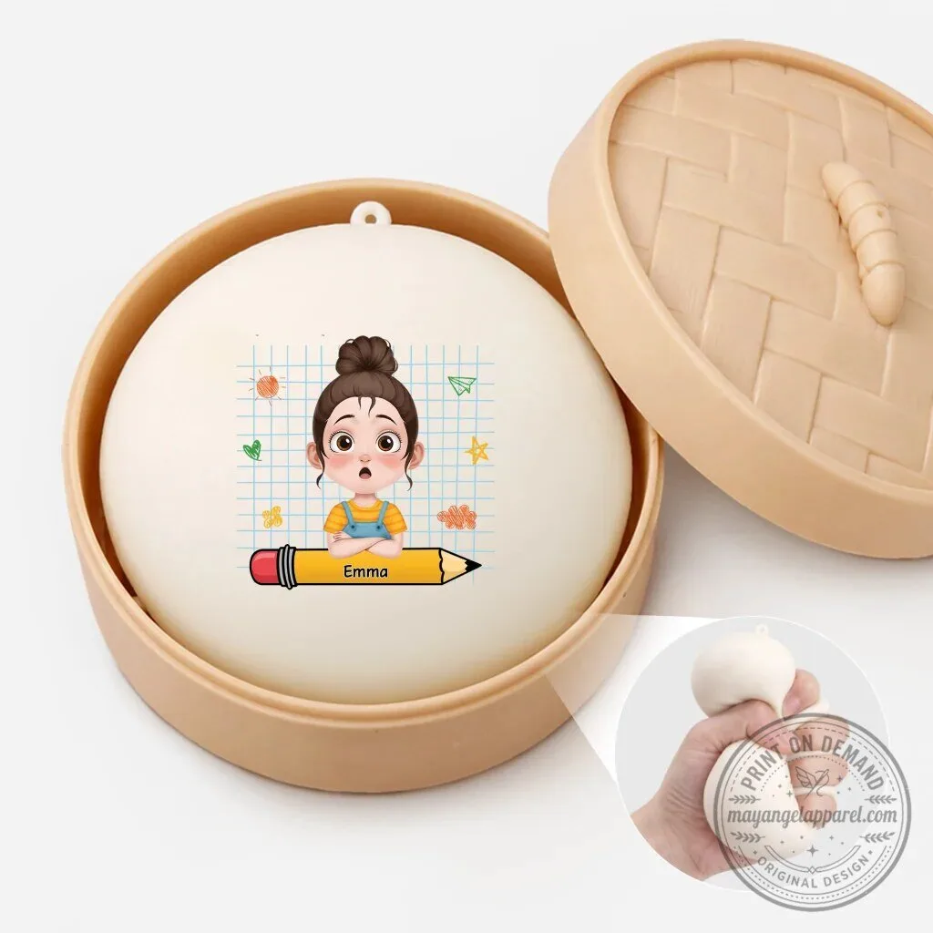 Personalized Kindergarten Here I Come Steamed Bun Squishy Stress Relief Toy
