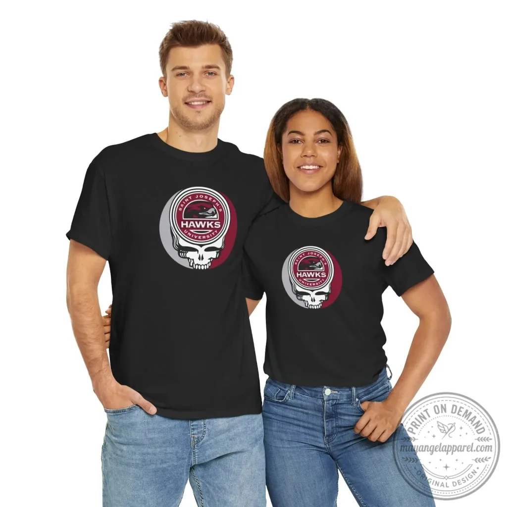 Saint Joseph's University Hawks Grateful Dead Skull Logo T-Shirt Saint Joseph's University Hawks Grateful Dead Skull Logo T-Shirt