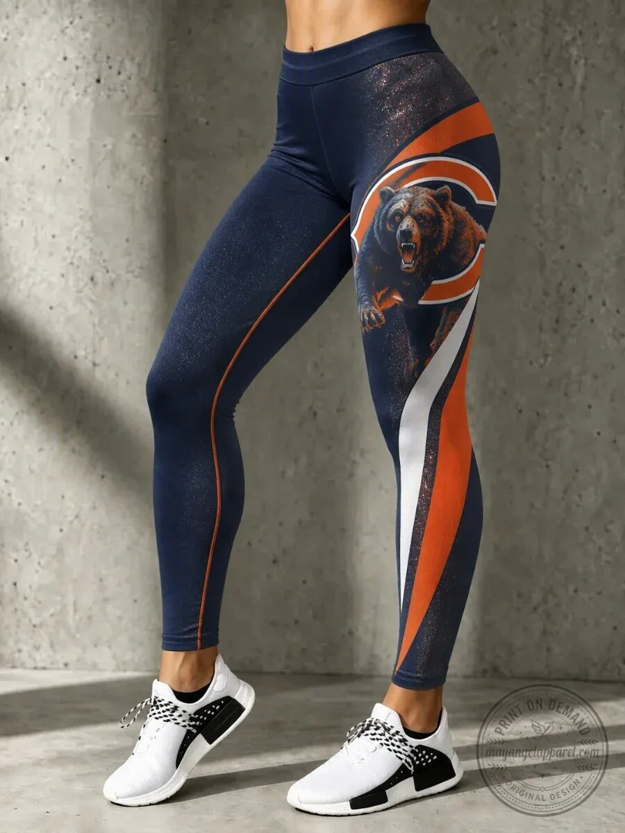 Chicago Bears Football Team Logo Women's High Waisted Leggings
