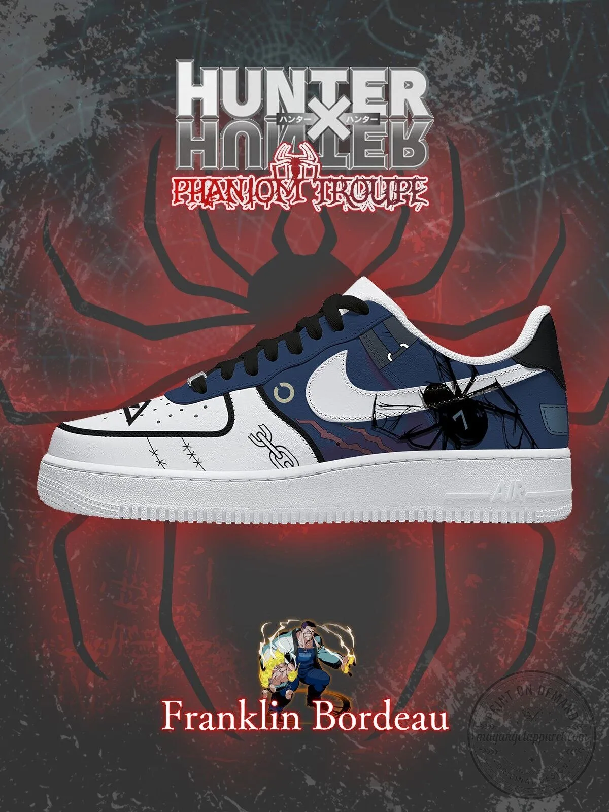 Hunter X Hunter Phantom Troupe Franklin Bordeau Custom Sneakers