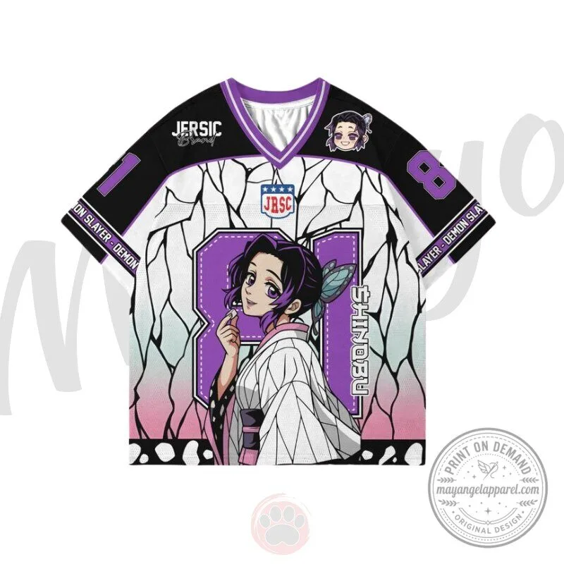 Demon Slayer Shinobu Kocho Anime Character Football Jersey