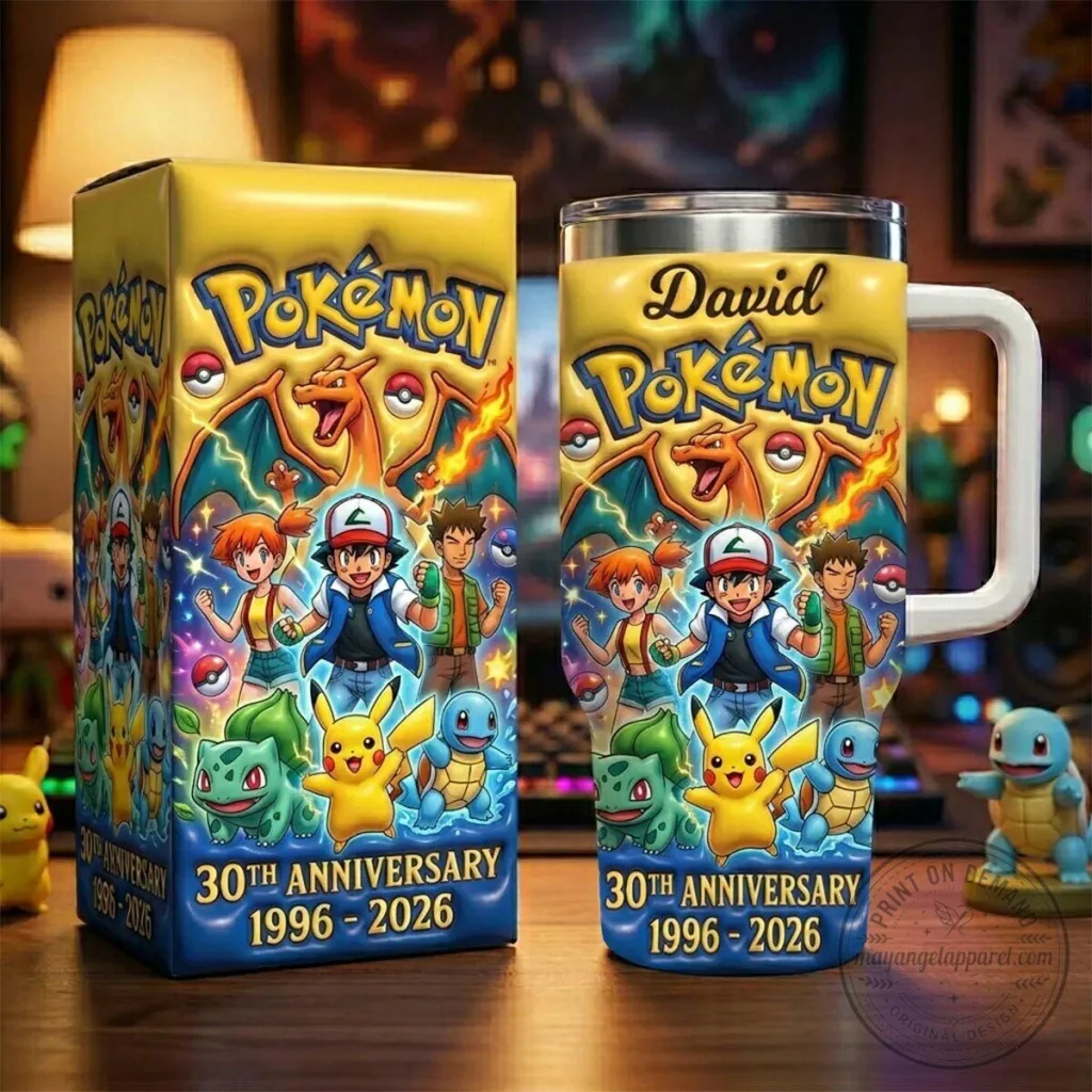 Pokemon 30th Anniversary David Stainless Steel Tumbler Pokemon 30th Anniversary David Stainless Steel Tumbler