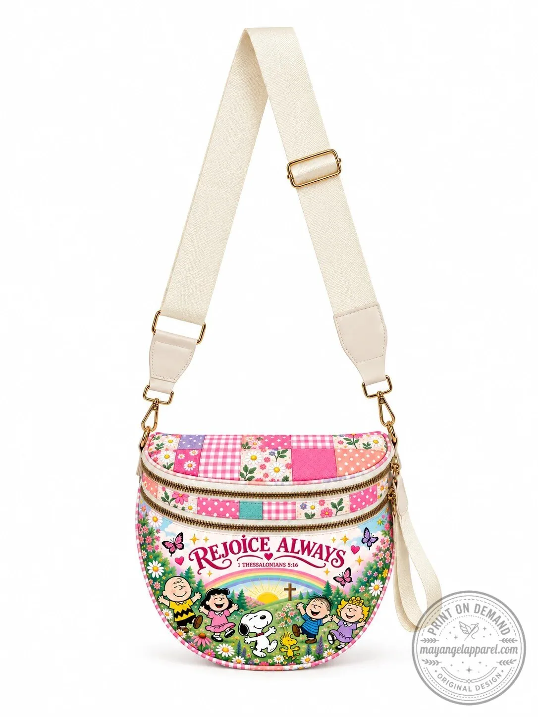 Peanuts Snoopy and Friends Rejoice Always Crossbody Bag for Women 11 Peanuts Snoopy and Friends Rejoice Always Crossbody Bag for Women